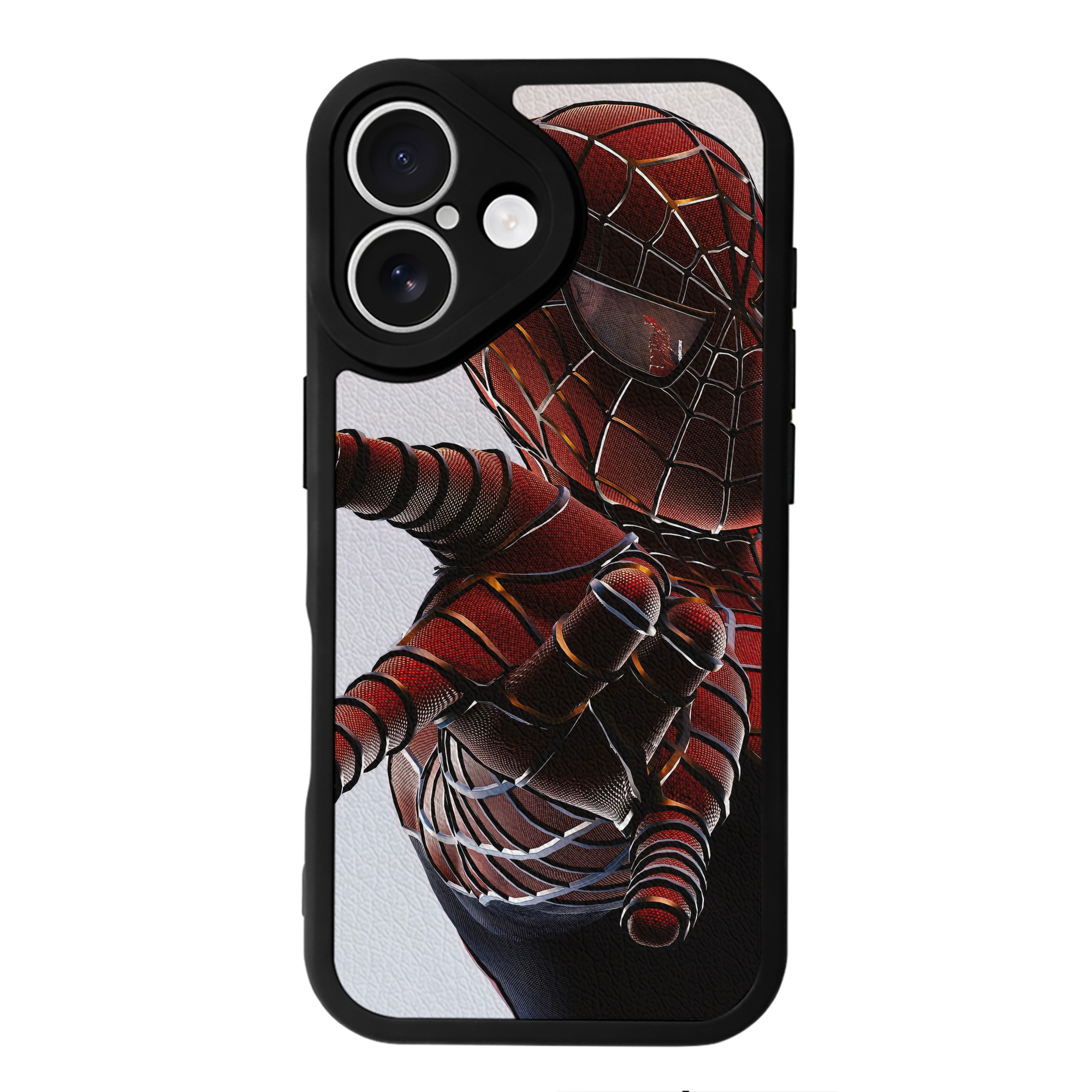 Spider Man スパイダーマン 【iPhone 16シリーズ対応】シリコンスマホケース（レザー調） 材質：シリコン